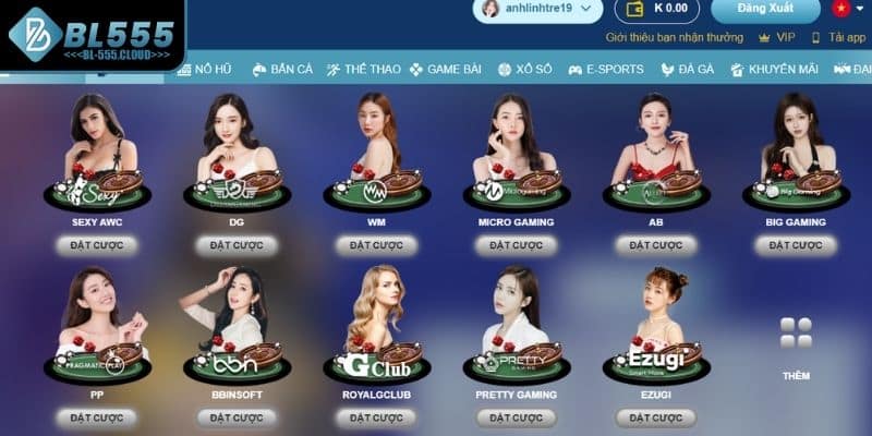 Casino BL555 1 Giới thiệu sảnh Casino BL555