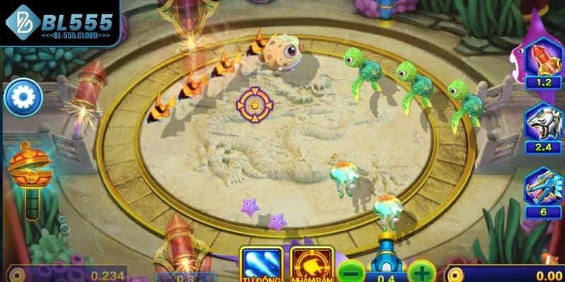 Bắn Cá Thần Tài Game Săn Thưởng Dưới Biển Sâu Cực Hấp Dẫn 6 Cơ hội đổi thưởng lớn với mỗi pha bắn trúng